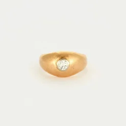 Bague or jaune diamant