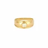 Bague or jaune diamant