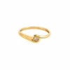 Bague or jaune diamant