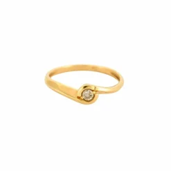 Bague or jaune diamant