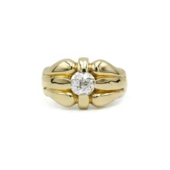 Bague or jaune diamant