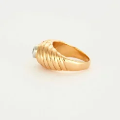 Bague or jaune diamant