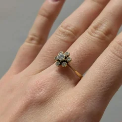 Bague or jaune diamant