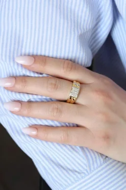 Bague Or jaune diamant