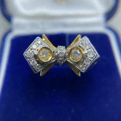 Bague or jaune diamant