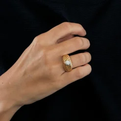 Bague or jaune diamant