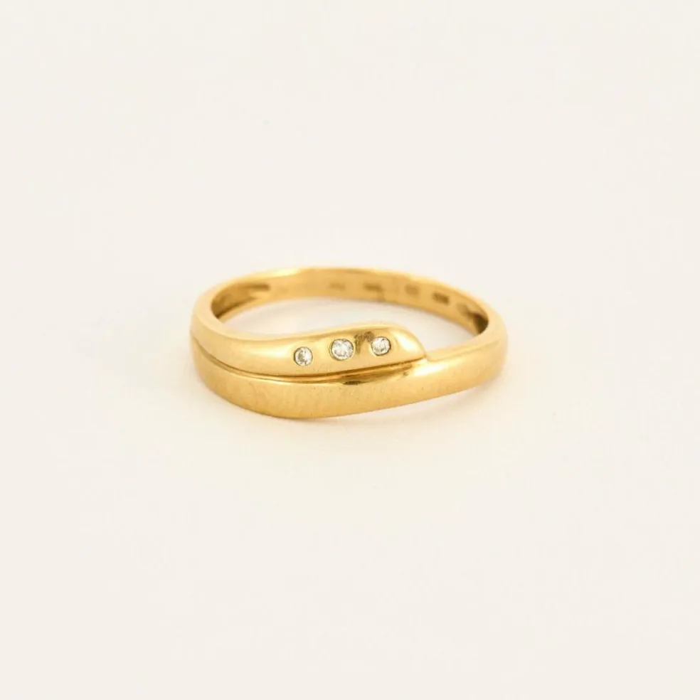 Bague or jaune diamant