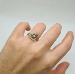 Bague or jaune diamant