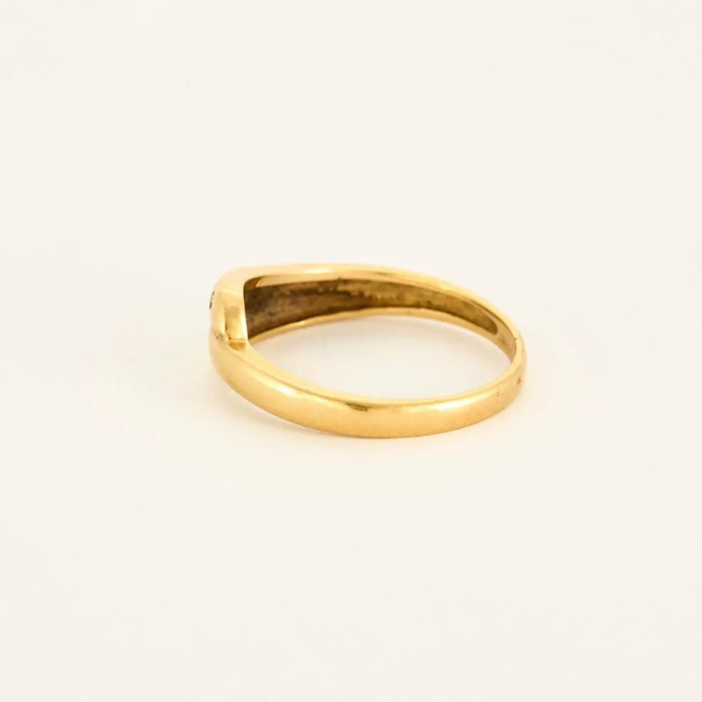 Bague or jaune diamant