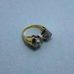 Bague or jaune diamant