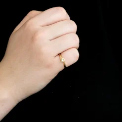 Bague or jaune diamant