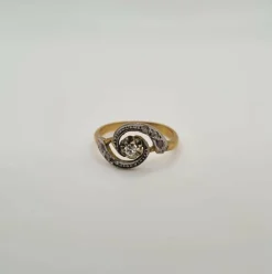 Bague or jaune diamant