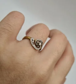 Bague or jaune diamant