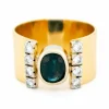 Bague or jaune diamant et saphir