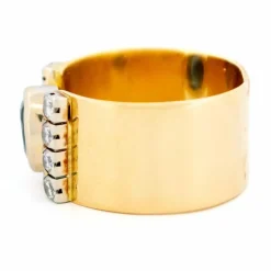 Bague or jaune diamant et saphir
