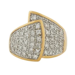 Bague Or jaune diamants