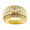 Bague or jaune diamants