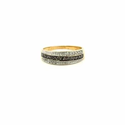 Bague or jaune diamants