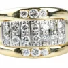 Bague or jaune diamants