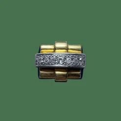 Bague or jaune diamants