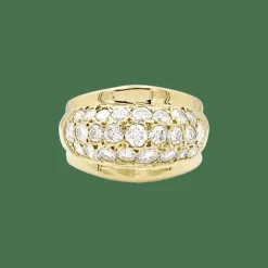Bague or jaune, diamants.