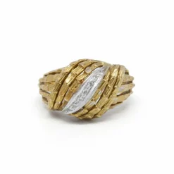 Bague or jaune diamants