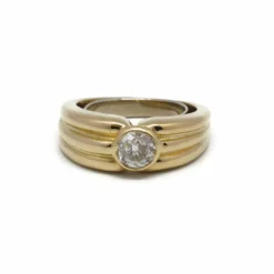 Bague or jaune diamants