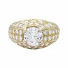Bague or jaune, diamants.