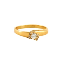 Bague Or jaune diamants