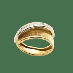 Bague or jaune diamants