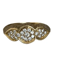Bague or jaune diamants