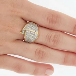 Bague Or jaune diamants