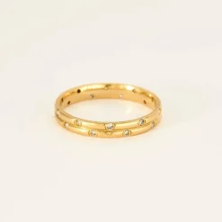 Bague or jaune diamants