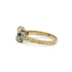 Bague or jaune diamants