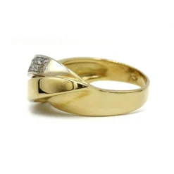 Bague or jaune diamants