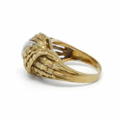 Bague or jaune diamants
