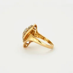 Bague or jaune diamants
