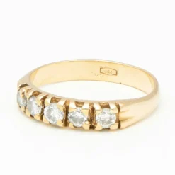 Bague or jaune diamants