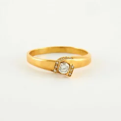 Bague Or jaune diamants