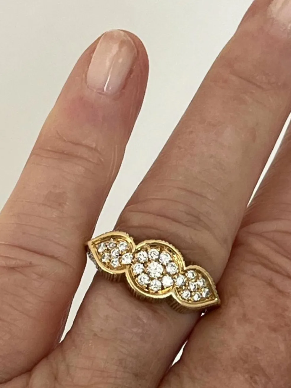Bague or jaune diamants