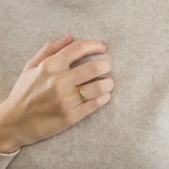 Bague or jaune diamants