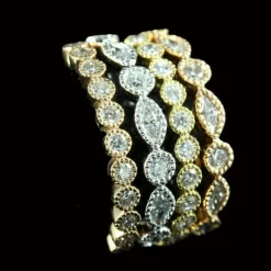 Bague or jaune diamants
