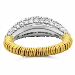 Bague or jaune diamants