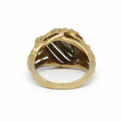 Bague or jaune diamants