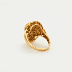 Bague or jaune diamants
