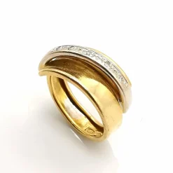 Bague or jaune diamants