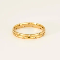 Bague or jaune diamants