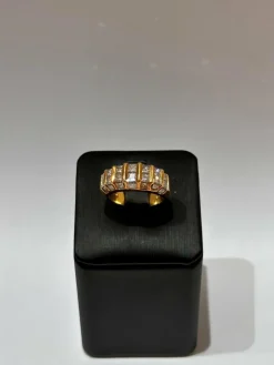 Bague or jaune diamants