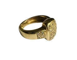 Bague or jaune diamants