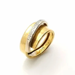 Bague or jaune diamants